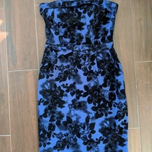 Blue velvet dress